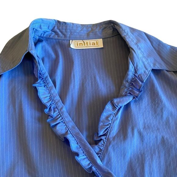 EUC Blue Initial Tuxedo Wrap To - Picture 3 of 7